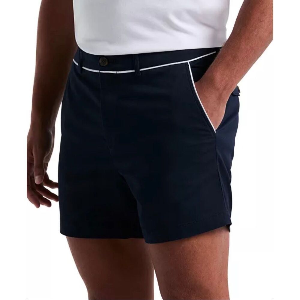 Original Penguin 5" Stretch Earl Shorts Cotton/Tencel Dark Sapphire Blue 38